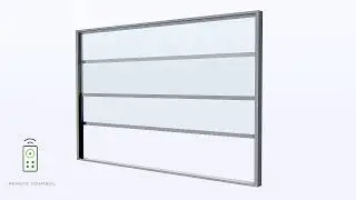Guillotine Door - 2 Panel Vertically Sliding Automated Sash Glass System