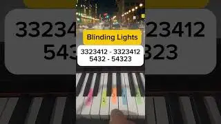 Blinding Lights Piano Tutorial #shorts #piano #pianotutorial