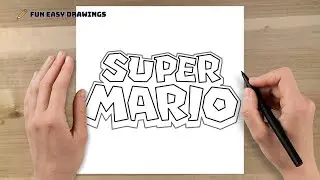 Как легко нарисовать логотип Super Mario &mdash; весёлые и простые рисунки #FunEasyDrawings #логотип #р...