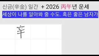 신금일간 2026년 운세, 신금일간 다가올 파도를 안다면 흉이 길함이 될수도