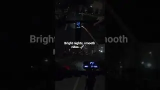 🌠 Do you enjoy night rides? 🛴 #electricscooter #nightride #headlights #escooter #foldingscooter