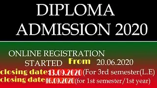 DIPLOMA E- ADMISSION 2020 !!