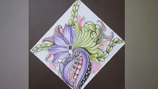 Flower zentangle art | zentangle pattern |flower pattern #zentangle #flowers #pattern 