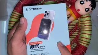 Ambrane Magsafe Wireless 10000Mah Fast Charging Power Bank, Strong Magnet