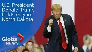 Trump holds campaign-style rally in North Dakota