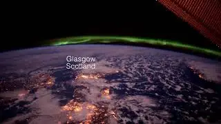Northern Europe from ISS at Night with City Lights and Auroras  #iss #nasa #earthviews