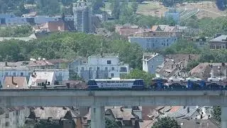 151 079 RailsystemsRP als Millionenzug beladen auf der R&uuml;ckfahrt ins Filstal &uuml;ber Viadukt S-M&uuml;nster