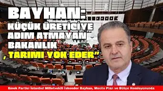 &ldquo;Bayhan: K&uuml;&ccedil;&uuml;k &Uuml;reticiye Adım Atmayan Bakanlık, Tarımı Yok Eder&rdquo;