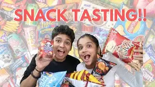 TRYING MY SUBSCRIBERS FAVOURITE INDIAN SNACKS FT. @sahilmehtaa