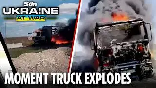 Ukrainian FPV drone wipes out Russian supply truck in massive explosion