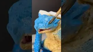 Watch me paint the realistic Blastoise I sculpted #pokemon #painting #satisfying  #diy #art #craft