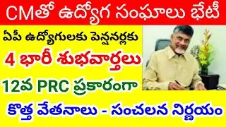 Employee unions meet CM, AP job pensioners get 5 big bonuses, new salaries as per 12th PRC 