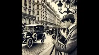Visiting Paris 1920 by car Restored footage PART 1.