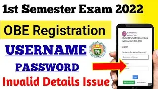 Du sol First Semester OBE registration Username/Password Issues 2022 | SOL OBE Registration 2022