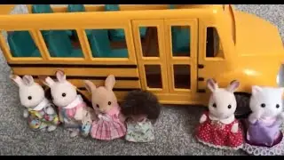 Calico Critters School Bus / Sylvanian Families bus ride, presented by Adrian!