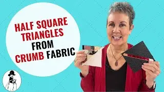 Half Square Triangles from Crumb Fabric