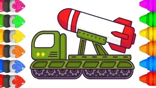 How to draw a Missile vehicle easy step by step 🧨🔥🚀 | Missile Drawing 🚀