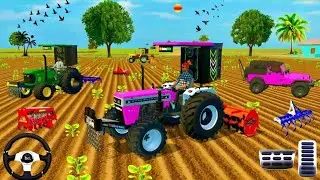 🛑JHONDEERE🚜//SWARAJ🚜//HMTTACTOR🚘THAR ROX FARMING🍒3DGAMING VIDEO #trending #viralvideo#gaming