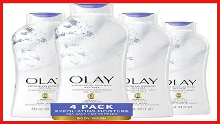 Olay Daily Exfoliating with Sea Salts Body Wash, 22 oz, 4 Count