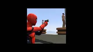 GTA V - Spiderman Crazy Ragdoll - Jumps Fails Compilation & Funny Moments Shorts #GTA5 #Spiderman 8