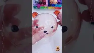 Making a Nano Tape Balloon Bear~🐻 #shorts #tapeball