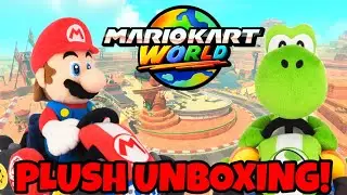 Распаковка плюшевых игрушек Марио и Йоши из Sanei Mario Kart World!