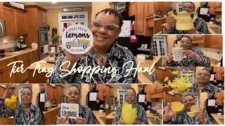 🍋NEW 🍋SUMMER TIER TRAY SHOPPING HAUL 2021| SUMMER TIERED TRAY DECOR IDEAS| LEMONS| GIVEAWAY