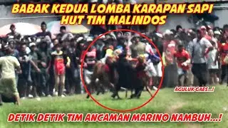 Babak Kedua Lomba Karapan Sapi HUT Tim Malindos, Detik Detik Tim Ancaman Marino Nambuh Pas Aguluk.