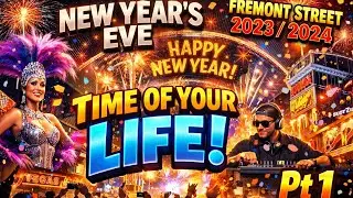 New Year's Eve on Fremont Street Was ABSOLUTELY INSANE P1