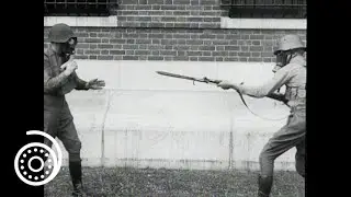 US Army Physical and Bayonet Training, reel 1 (1918) | WW1 | US Army footage