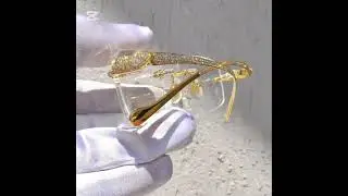 CARTIER PANTHER GOLDEN LUXURY FRAME #eyeglasses #Cartier eyewear #natural diamond eye frame