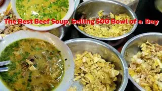 Selling 500 bowl of a day, Beef soup is the GOAT, just like Justin Bieber! Indonesian Street Food