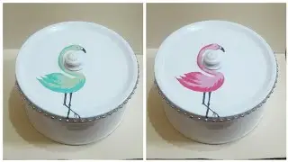 🦩علبة الكوكيز التركي نفذيها بنفسك بأقل تكلفة/🦩DIY flamingo decor/recycling🦩