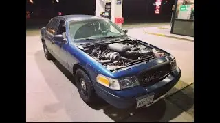 2011 Crown Vic Turbo 6.0 LS burnouts