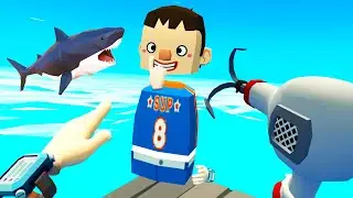 We Got Stranded on a Raft in the Ocean and Lost our Minds in Oceancraft VR Multiplayer!