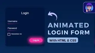 Create Animated Login Form Using HTML & CSS | Frontend Tutorial