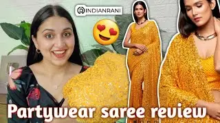 Designer Sequin Saree Review * INDIANRANI * | Indian Rani Saree unboxing | Partywear Saree #saree