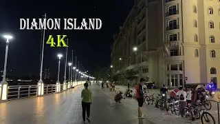 Walking tour at night in Diamond Island l Phnom Penh [4K]