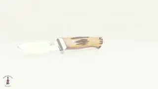 Loveless-Style Drop Point Hunter with Sambar Stag by Tom Buckner
