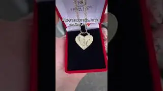 10k 14k gold Custom Heart Name pendant with Figaro chain necklace, real gold jewelry nameplate heart