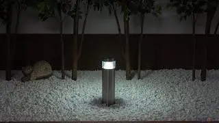 R&aacute;balux 7828 Lisbon outdoor LED floor lamp, stainless steel