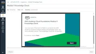 Module 9 Knowledge Check | AWS Academy Cloud Foundation | Cloud Architecture
