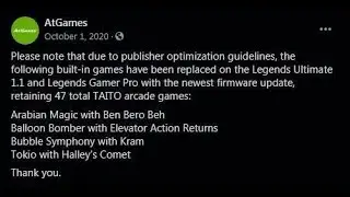 All Games Comparison AtGames Legends Gamer Pro Before & After Firmware Update & All Games on Mini