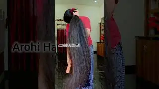 Indian Long Hair women 😍 Arohi Hair Growth Shampoo And Oil 💯 ✅️ #haircare #shorts #longhair #hair