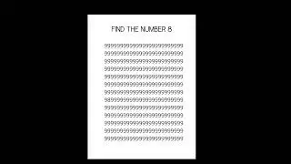 Can you find the number?