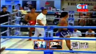 Khmer Thai Boxing - Sek Kimphai Vs Sena Noy Sien Yav [Thai Boxer] - CTN Boxing On 03 June 2015