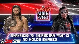 Full Match - Roman Reigns vs The Fiend Bray Wyatt: No Holds Barred at Saturday Night | WWE 2k25 