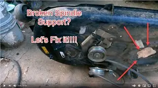 Mower Deck Spindle Connection Broken.  Fix with Reinforcing Ring