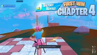 My First Win Of FORTNITE CHAPTER 4! (Battle-pass Tier 1 Selene Skin Gameplay)