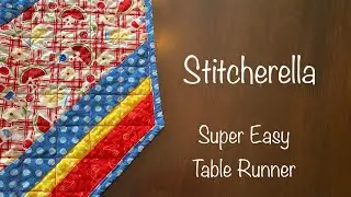 The EASIEST table runner using Kimberbell Red, White & Bloom Fabric | Sewing Tutorial | Stitcherella